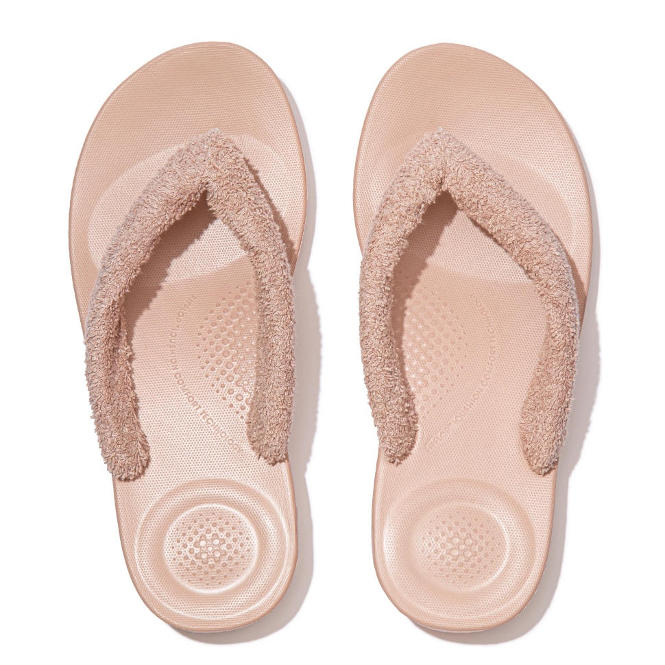 Fitflop Iqushion Frottee Flip Flops Nackt Rosa FIFLCHSKU Schweiz Fitflop zürich